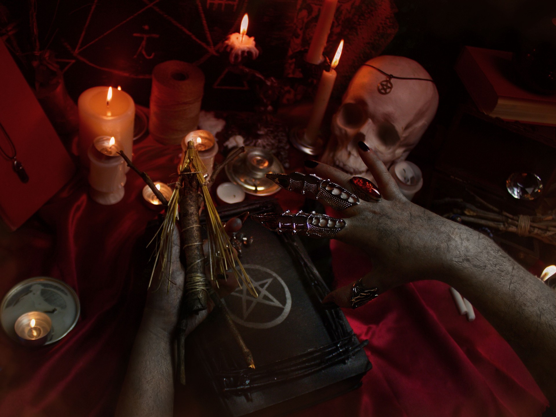 A ritual with Voodoo doll